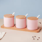 Pastel Spice Jar Set of 3 Nestasia