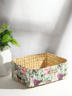 Handwoven Seagrass Organiser Tray for Desk, Vanity, and Home Storage