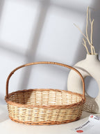 Handwoven Wicker Gift Hamper Basket for Fruits, Gifting, and Home Storage