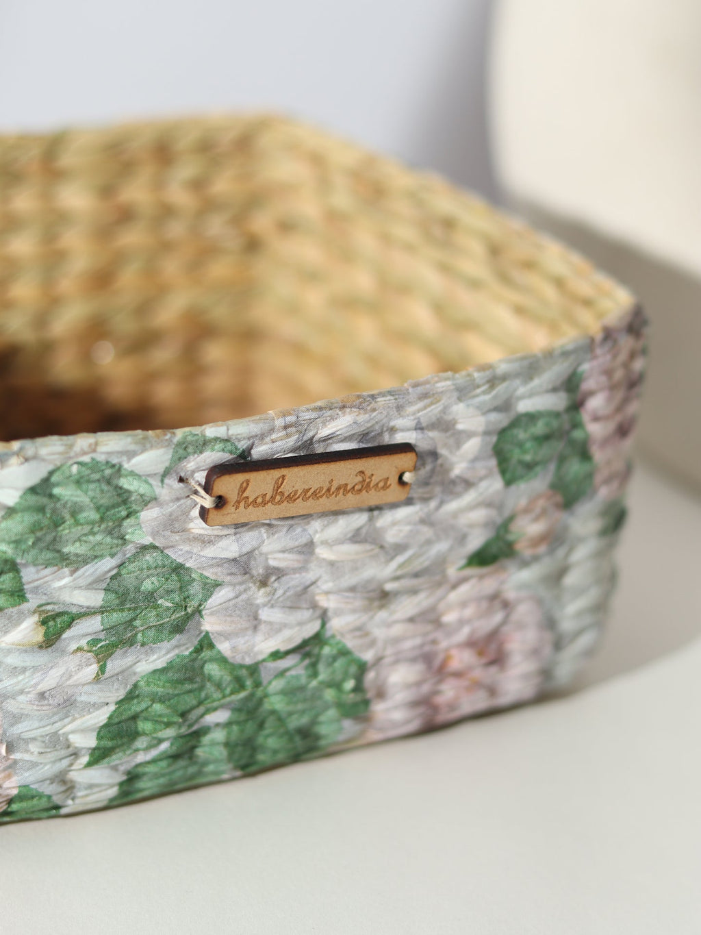Handwoven Seagrass Storage Tray for Shelves, Tables, and Home Organization