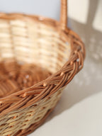Handwoven Wicker Gift Hamper Basket for Fruits, Gifting, and Home Storage