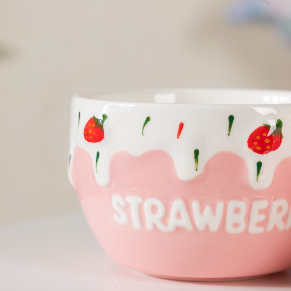Light Pink Strawberry Side Bowl Set Of 2 400 ml Nestasia