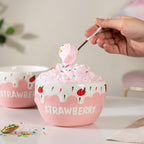 Light Pink Strawberry Side Bowl Set Of 2 400 ml Nestasia