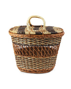 Rustic Wicker Picnic Basket with Lid for Lunch, Snacks & Beach Outings