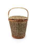 Portable Wicker Picnic Basket for Park Picnics, Weekend Trips & Food Carry