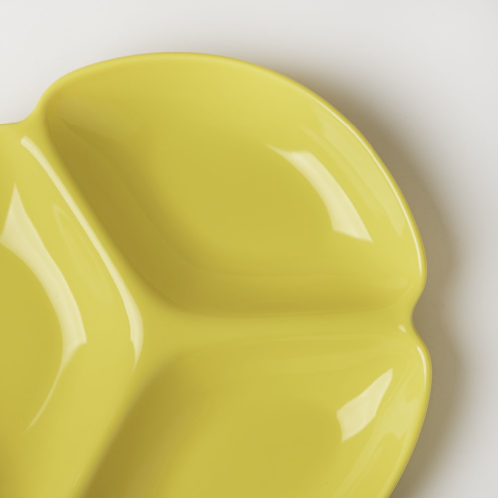 Ceramic Round Section Plate Yellow Nestasia