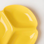 Ceramic Round Section Plate Yellow Nestasia