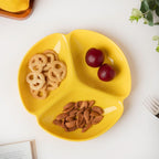 Ceramic Round Section Plate Yellow Nestasia