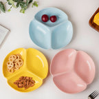 Ceramic Round Section Plate Yellow Nestasia