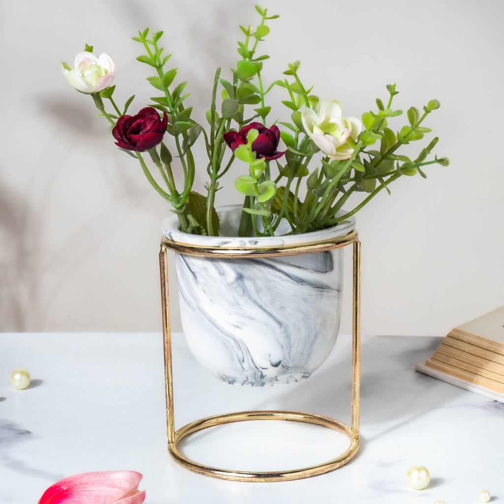 Botanica Marble Grey Planter with Stand Nestasia
