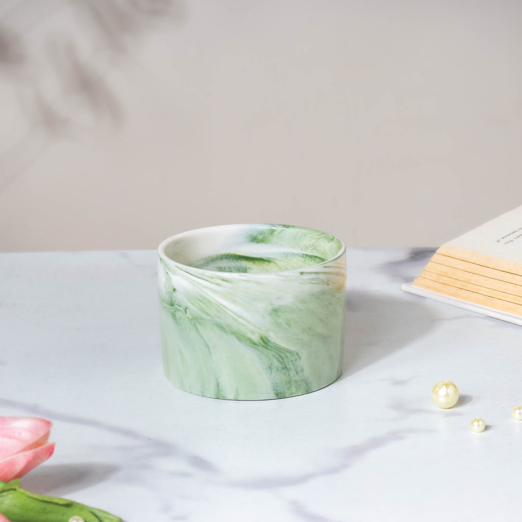Cacti Frame Marble Ceramic Planter Green Nestasia