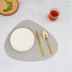 Grey Leather Dinner Mat Set of 4 Nestasia