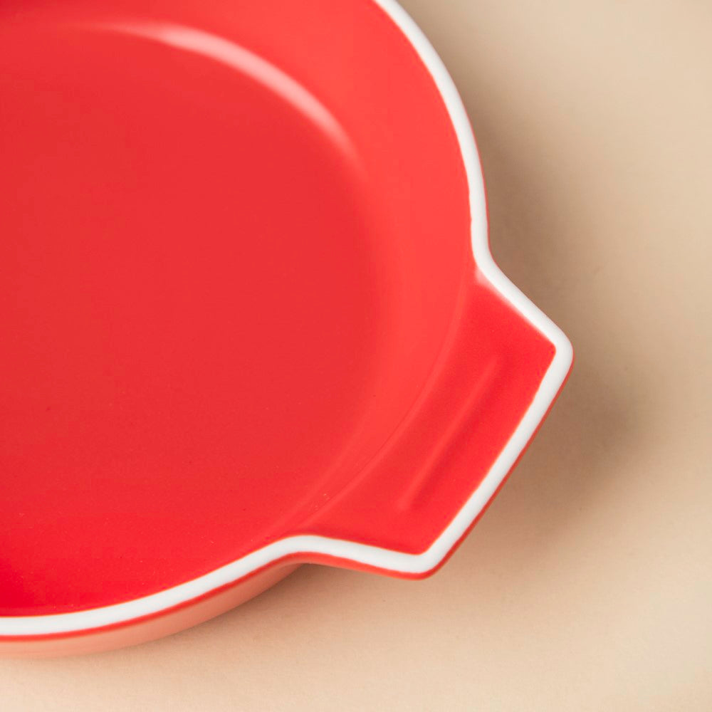 Ceramic Baking Pot Red Small 400ml Nestasia