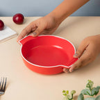 Ceramic Baking Pot Red Small 400ml Nestasia