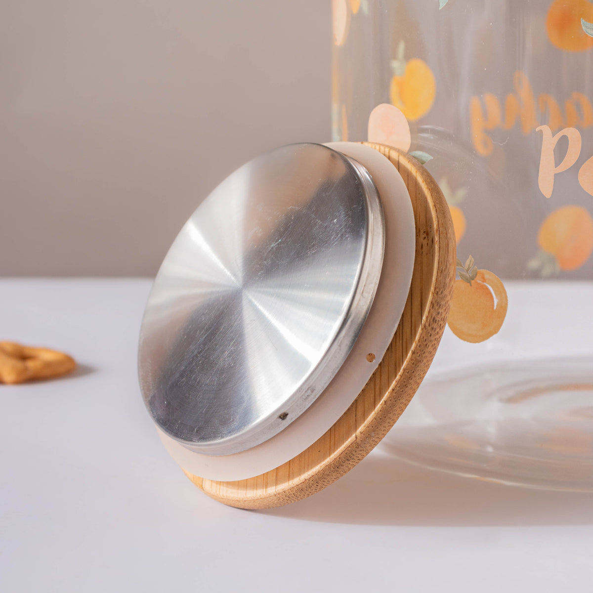 Peach Glass Teapot Large Orange Nestasia