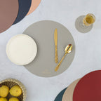 Round Placemat Grey Set of 2 Nestasia