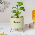Home Ceramic Planter With Stand Green Nestasia