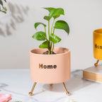Home Ceramic Planter With Stand Pink Nestasia
