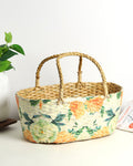 Decorative Seagrass Round Basket for Gifting and Fruit Storage