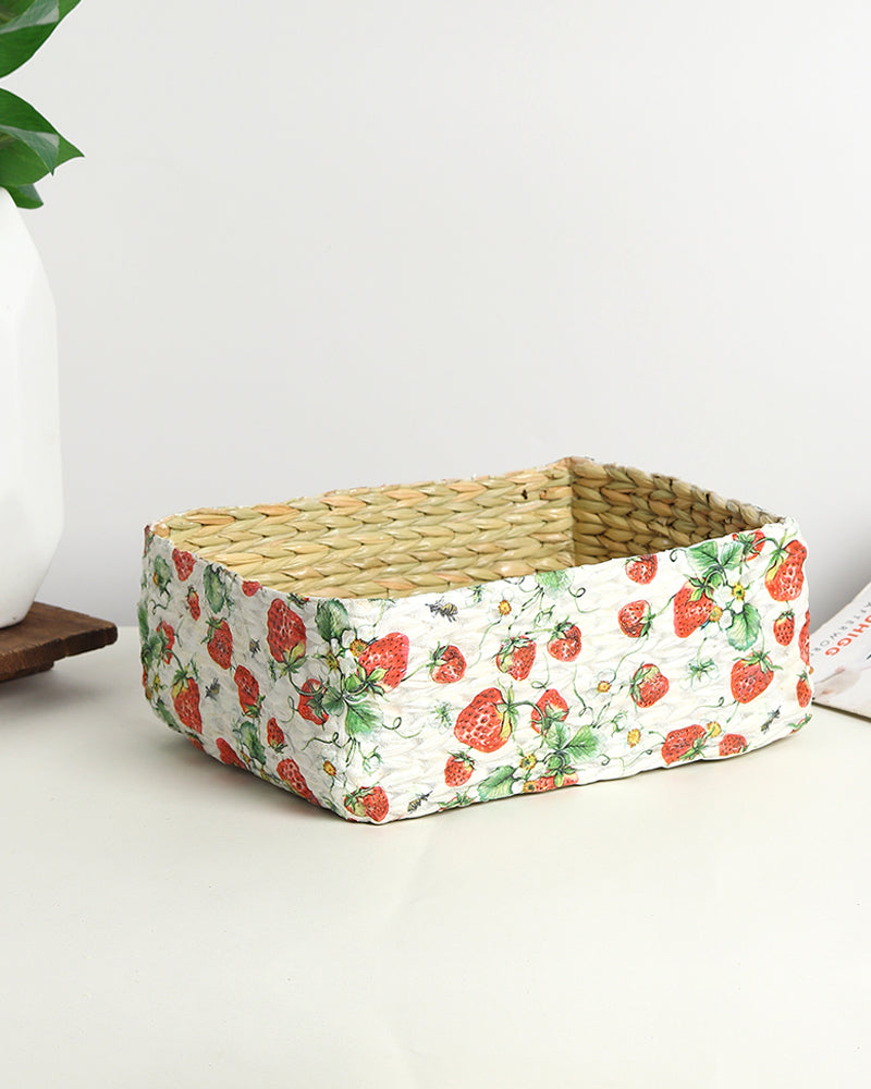Seagrass Organiser Tray for Home Storage and Shelf Organization