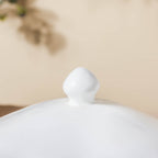 Serena Pearly White Serving Bowl With Lid Large 2.3 L Nestasia