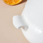 Serena Pearly White Serving Bowl With Lid Large 2.3 L Nestasia
