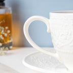 Serena White Truffle Cup and Saucer Set Nestasia