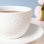 Serena White Truffle Cup and Saucer Set Nestasia