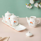 Floral Condiment Kettle Set Of 3 Nestasia