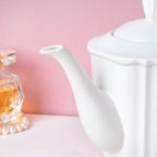Serena White Truffle Elegant Ribbed Teapot 1300 ml Nestasia