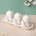 Floral Condiment Kettle Set Of 3 Nestasia