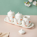 Floral Condiment Kettle Set Of 3 Nestasia