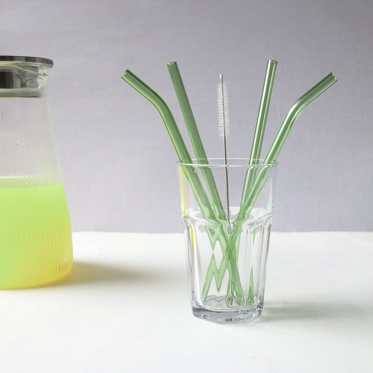 Glass Drinking Straw Set of 4 Nestasia