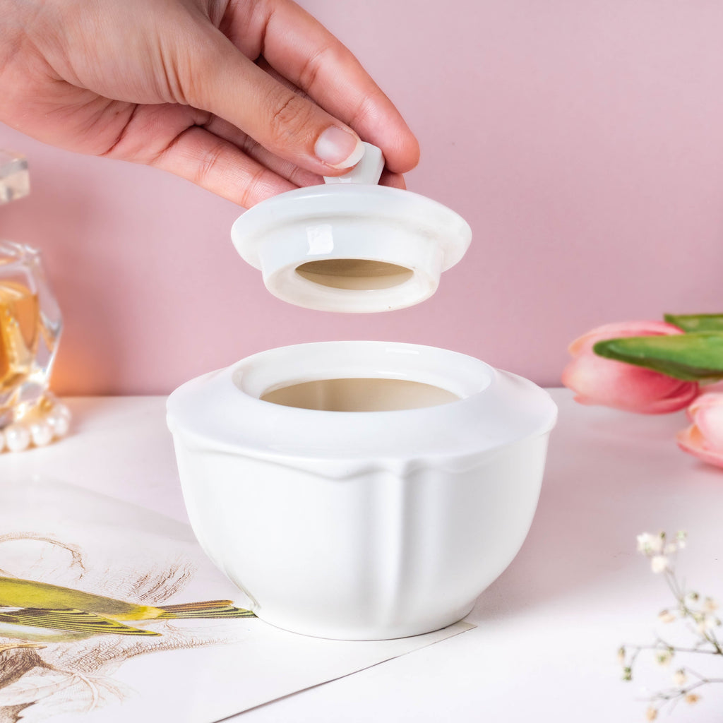 Serena White Truffle Sugar Cube Pot 300 ml Nestasia