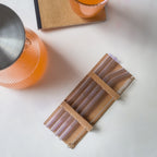 Reusable Glass Straw Set of 4 Nestasia