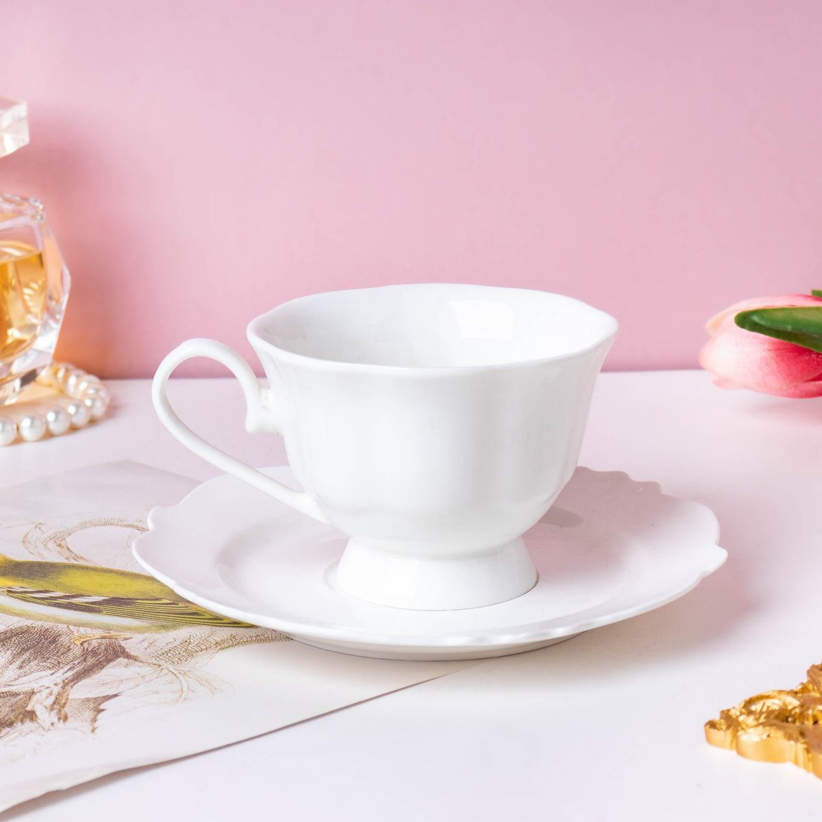 Serena White Truffle Elegant Cup And Saucer 150 ml Nestasia