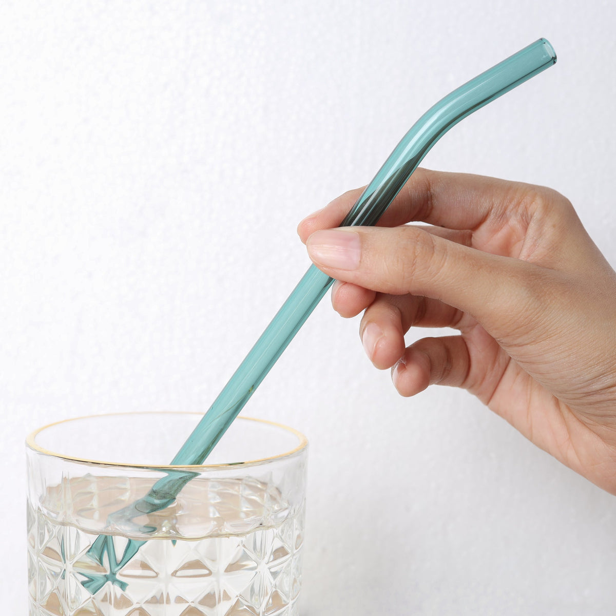 Glass Straw Set of 4 Nestasia