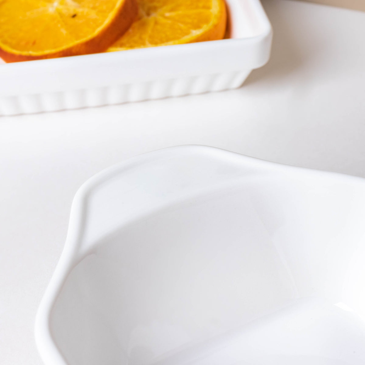 Serena Lily White Plate For Baking Nestasia