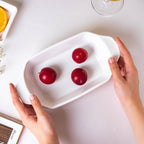 Serena Lily White Plate For Baking Nestasia