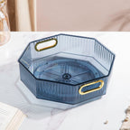 Serafina Octagon Rotating Tray Blue 10 Inch Nestasia