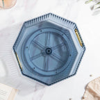 Serafina Octagon Rotating Tray Blue 10 Inch Nestasia
