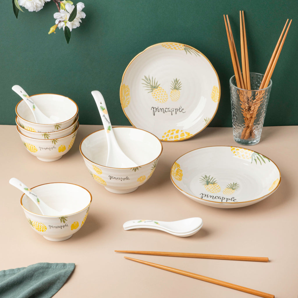 Pineapple Snack Set For 4 Nestasia