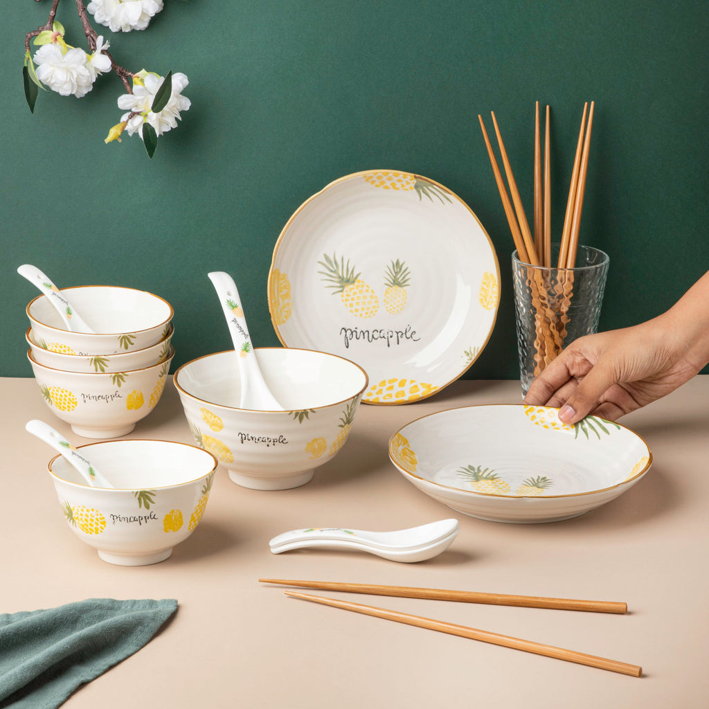 Pineapple Snack Set For 4 Nestasia