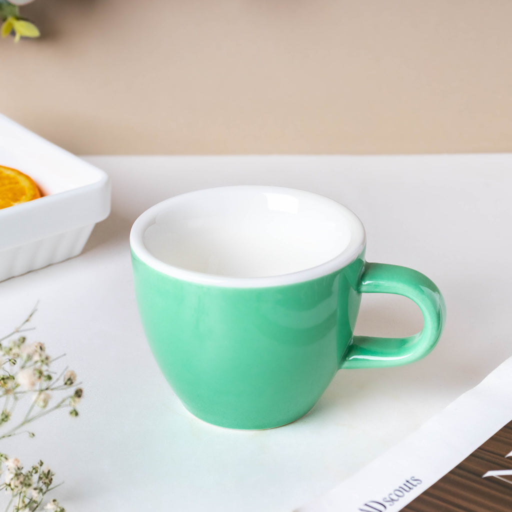 Midori Mint Green Mini Ceramic Cup 80 ml Nestasia