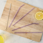 Reusable Glass Straw Set of 4 Nestasia