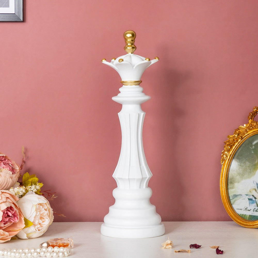 Chess Queen Showpiece White 14 Inch Nestasia