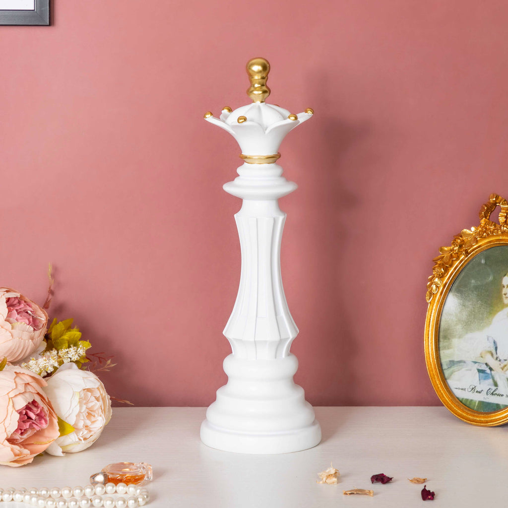 Chess Queen Showpiece White 14 Inch Nestasia