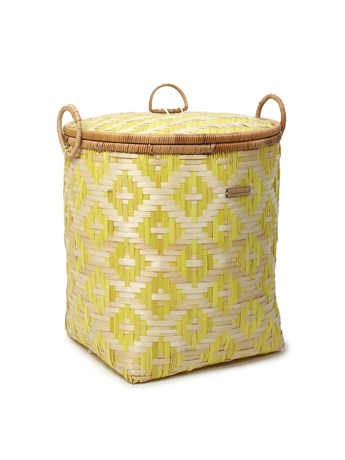 Handwoven Bamboo Laundry Basket with Lid for Stylish Home Organization
