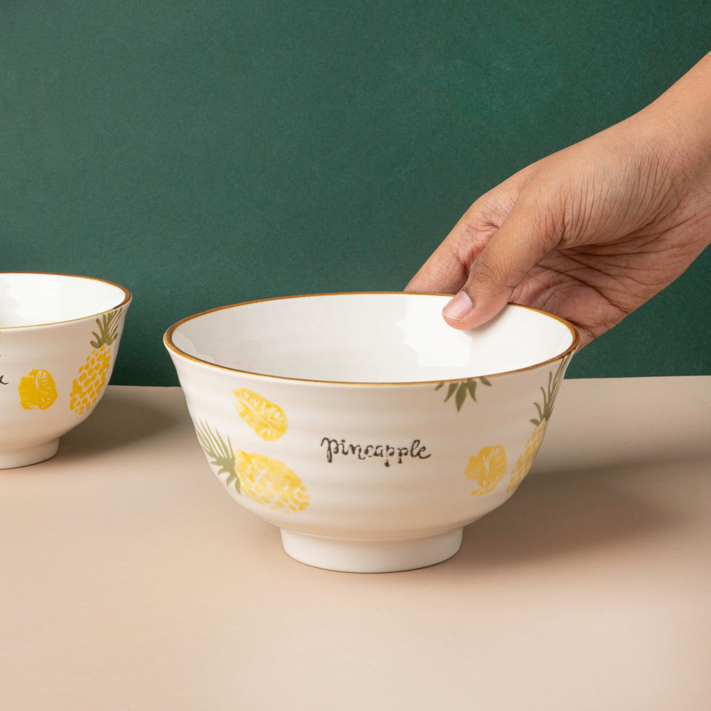 Pineapple Snack Set For 4 Nestasia