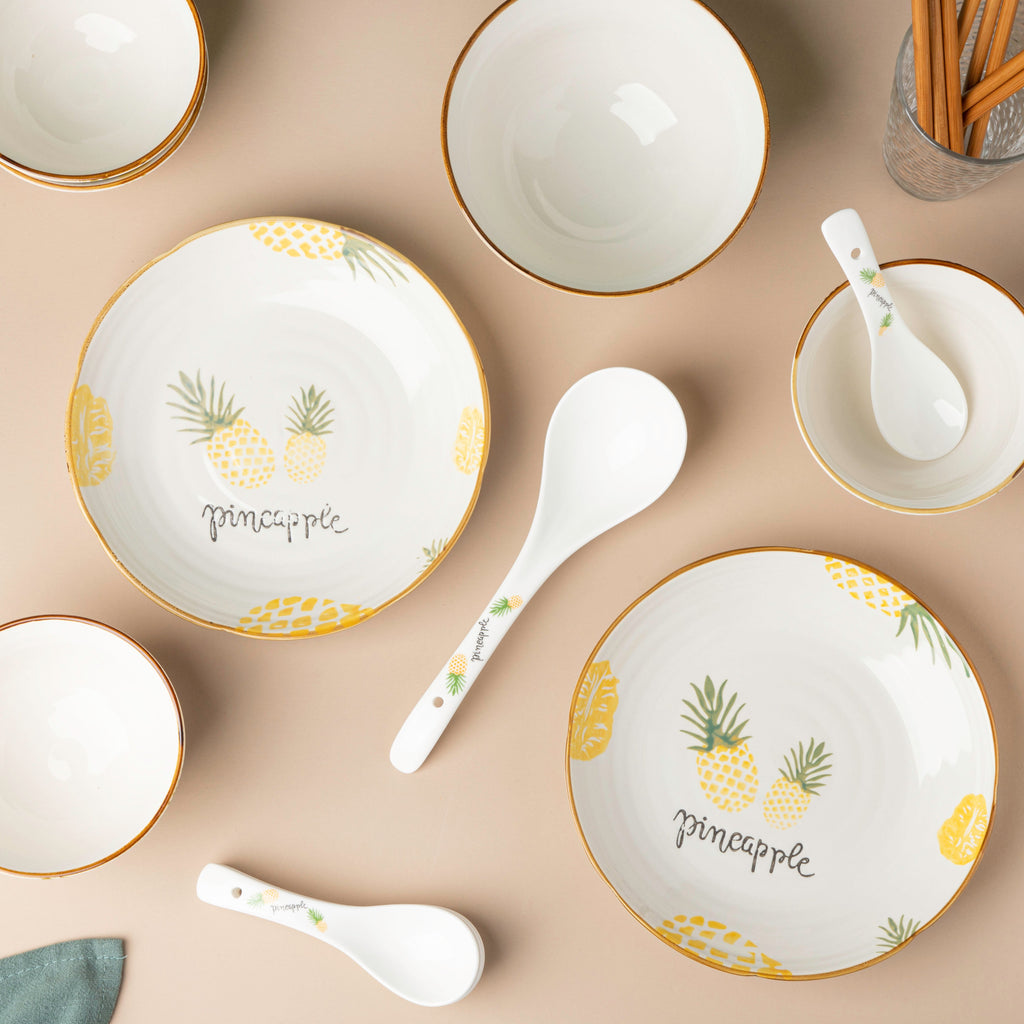Pineapple Snack Set For 4 Nestasia